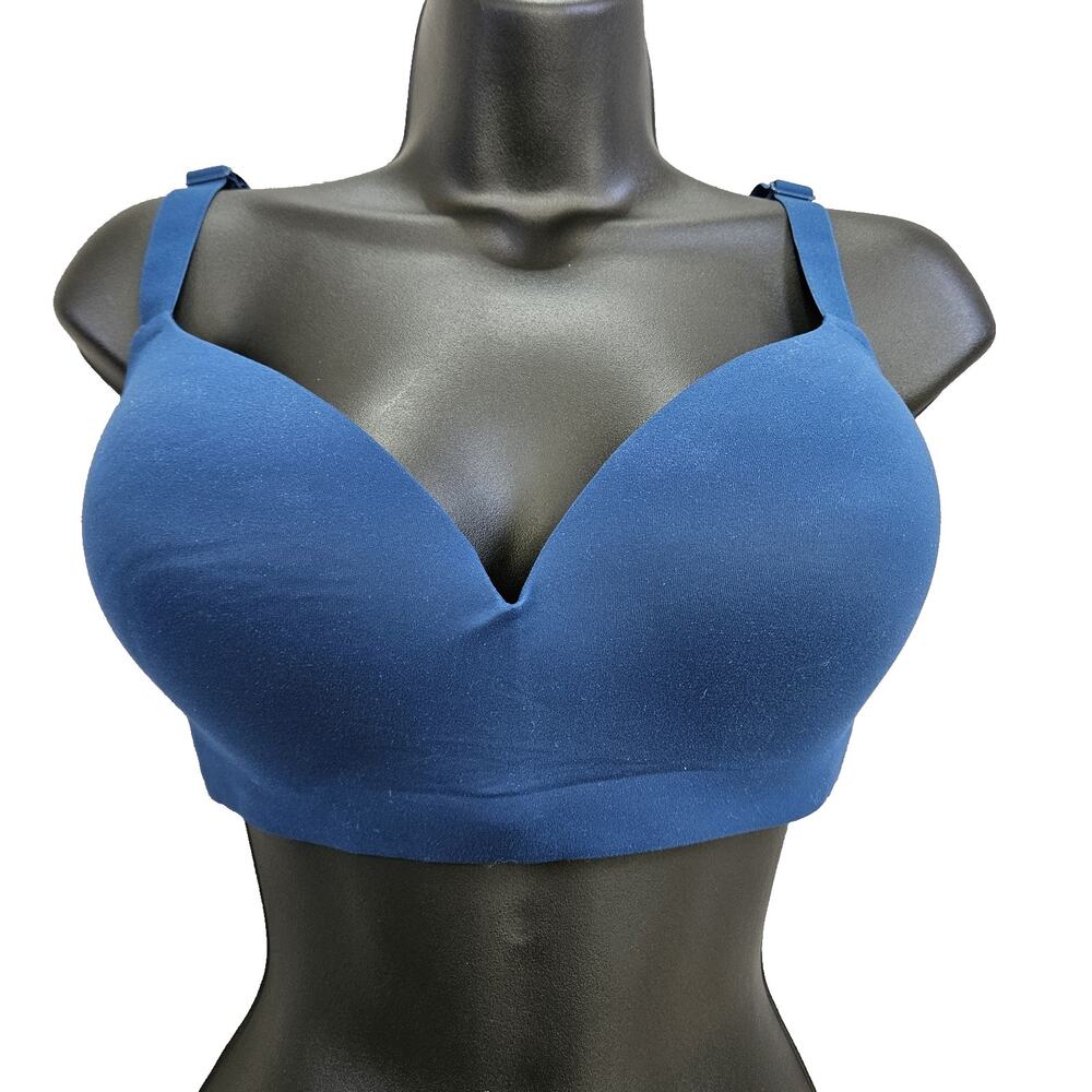 Soma Blue Wireless Comfort Bra 40D Seamless Padded Everyday Luxe